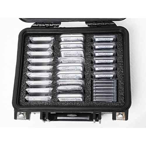 Case Club 27-45 Graded Coin Slab Case - Slotted Foam Separates Slabs - Fits PCGS, NGC & More - Travel Holder for Storage, Transport, & Organization of Coin Collection - Hard Shell Plastic