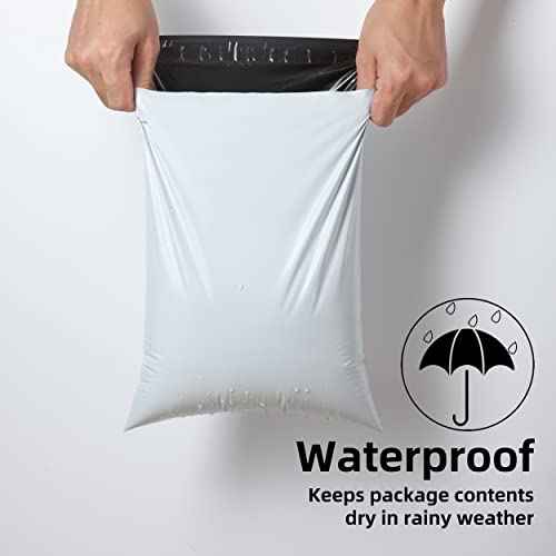 KKBESTPACK Poly Mailers Shipping Envelope Self Sealing Bags (12x15.5 100pc) (PM100), White