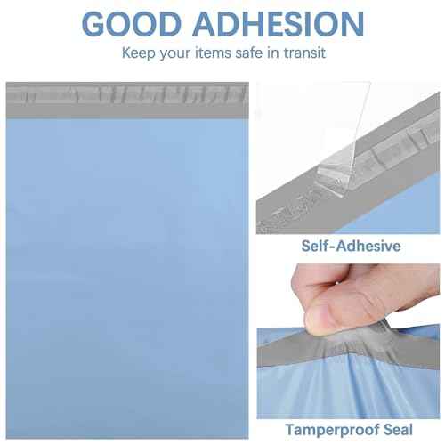 Metronic Poly Mailers 10x13 100 Pcs | Medium Size Shipping Bags for Clothing | Large Poly Mailer Bags, Shipping Envelopes, Mailing Bags for Small Business,Waterproof and Tear-Proof Poly Bags Blue