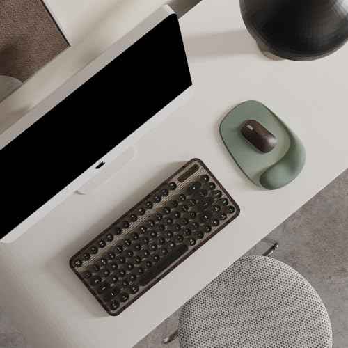ErgoEase Ergonomic Mouse Pad with Gel Wrist Support - Premium Lycra Fabric, Non-Slip, Ideal for Laptop & Desktop, Office & Gaming£¬Desk Accessories (05Sage Green)