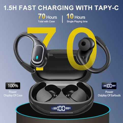 Translation Earbuds-70 Playing Time,164 Language Ai Translation Earbuds Real Time,Bluetooth 5.4 Translator Device Noise Cancelling,ranslation Headphones for Travel & Business & Study,Black