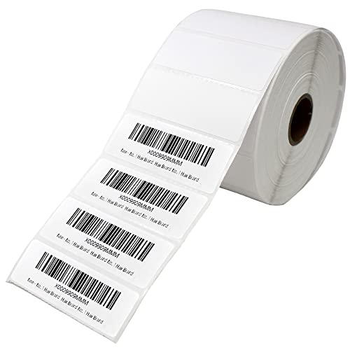 2 5/8" X 1¡± Direct Thermal Labels 2000 Per Roll Perforated Sticker for Barcode Shipping Labels Desktop Label Printers for Multipurpose Shipping Address (6 Rolls (12,000 Labels))