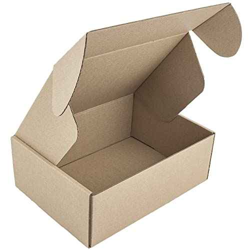 Mat Board Center, 8x6x3 Shipping Brown Boxes, Small Corrugated Cardboard Box, Business Mailer, Gifts Mailing, T-Shirt, Kraft Paper 26 Pack