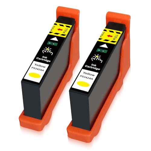 Compatible LX900 Ink Cartridge Replacement for Primera 53424 Yellow Ink Used with Primera LX900 Ink Printers (2 Pack)