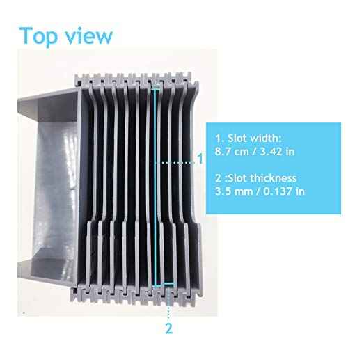 NADAMOO Time Cards Rack Retractable Time Card Holder with 10-Pocket,Plastic Wall Mounted Cards Holder Compatible with Time Card Machine Attendance Recorder Punch Clock for Office, Gray