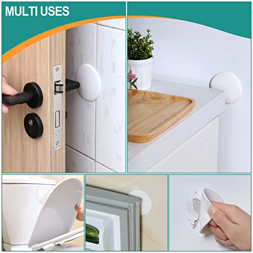 NETANY 3.15” Door Stoppers Wall Protectors, 6 Pcs White Silicone with 3M Adhesive
