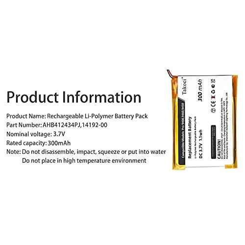 5 Pack Replacement Battery for Jabra Pro 9400 Series Wireless Headset,fits Part Number 14192-00 AHB412434PJ 3.7V 300mAh