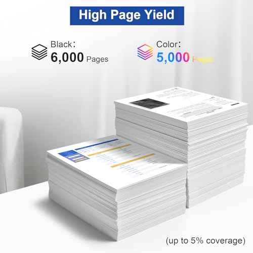 LC406XL LC406 High Yield Ink Cartridges Replacement for Brother LC406 XL 406XL Ink Cartridges for MFC-J4335DW MFC-J4345DW MFC-J4535DW MFC-J5855DW MFC-J6555DW MFC-J6955DW MFC-J5955DW Printer, 4 Pack