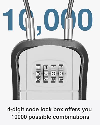 Puroma Lock Box Portable Key Box 4-Digit Resettable Code Wall Mount – 1 (Variant 1)