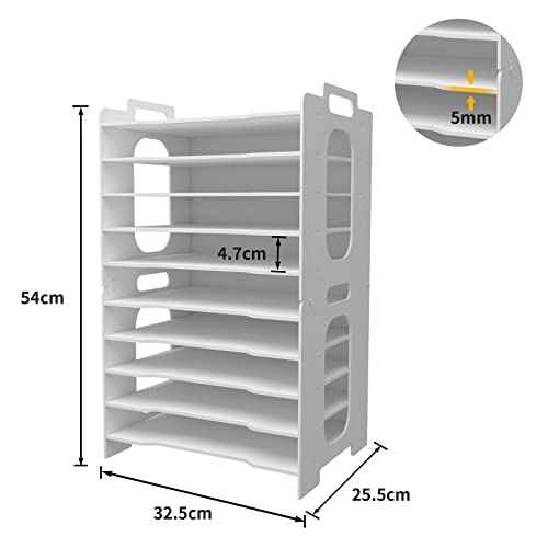 Natwind Office Paper Organizer for Desk Desktop Organizer File Holder Office Desk Organizer Letter Tray & Paper Holder Document Storage Rack for Home Office School 10-Tier
