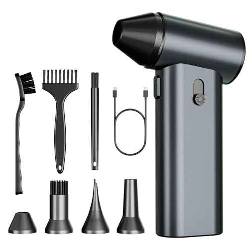 Electric Air Duster, Compressed Air Duster 130000RPM Cordless Rechargeable Motor Portable Blower, Adjustable Mini Blower for Computer, Keyboard, Outdoor, House and Car, Replaces Compressed Air Cans