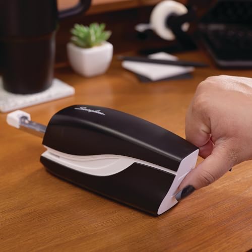 Swingline Half Strip Electric Stapler, 20-Sheet Capacity, Battery Powered, Portable (42132)