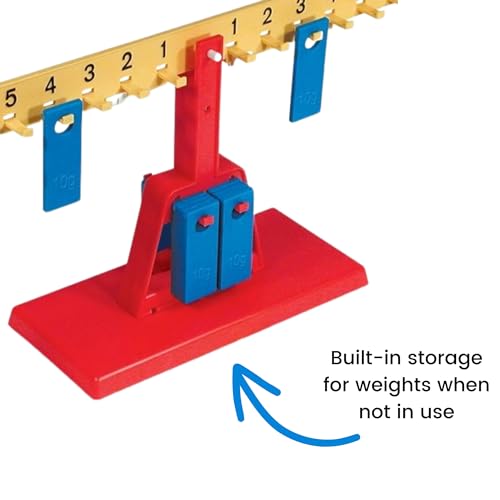 Hand2mind Math Balance - Weighted School Scale for Kids Learning, Classroom and Middle School Math Manipulatives