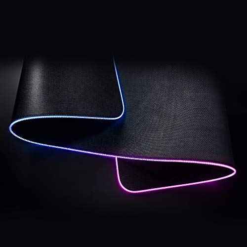 Turtle Beach Sense AIMO XXL Ultra-Wide PC Gaming Mousepad, RGB Illumination, High Precision, Non Slip Back, Extended Keyboard Desktop Mouse Pad with Stitched Edges, Smooth - Black