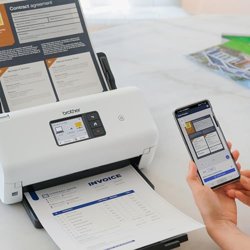 Brother ADS-3350W Wireless Desktop Scanner with Touchscreen, 40ppm