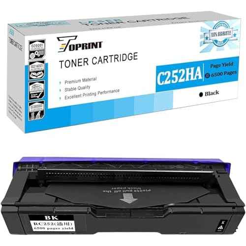 TOPRINT SP C252 C262 C252HA C262HA Compatible Toner Cartridge Print Cartridge Black High Capacity 6500 Pages for Ricoh SP C252 C252DN C252SF C262 C262Dnw C262SFNW Printers