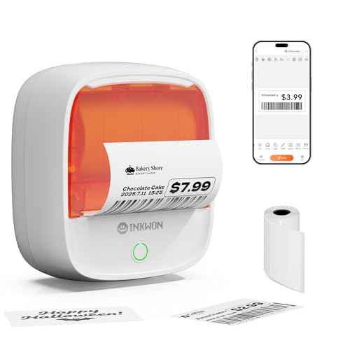 B21 Label Maker Machine with Tape, 2-Inch Wide Waterproof Tape, Bluetooth Portable Label Maker for Small Business, Office, Home, School Organization