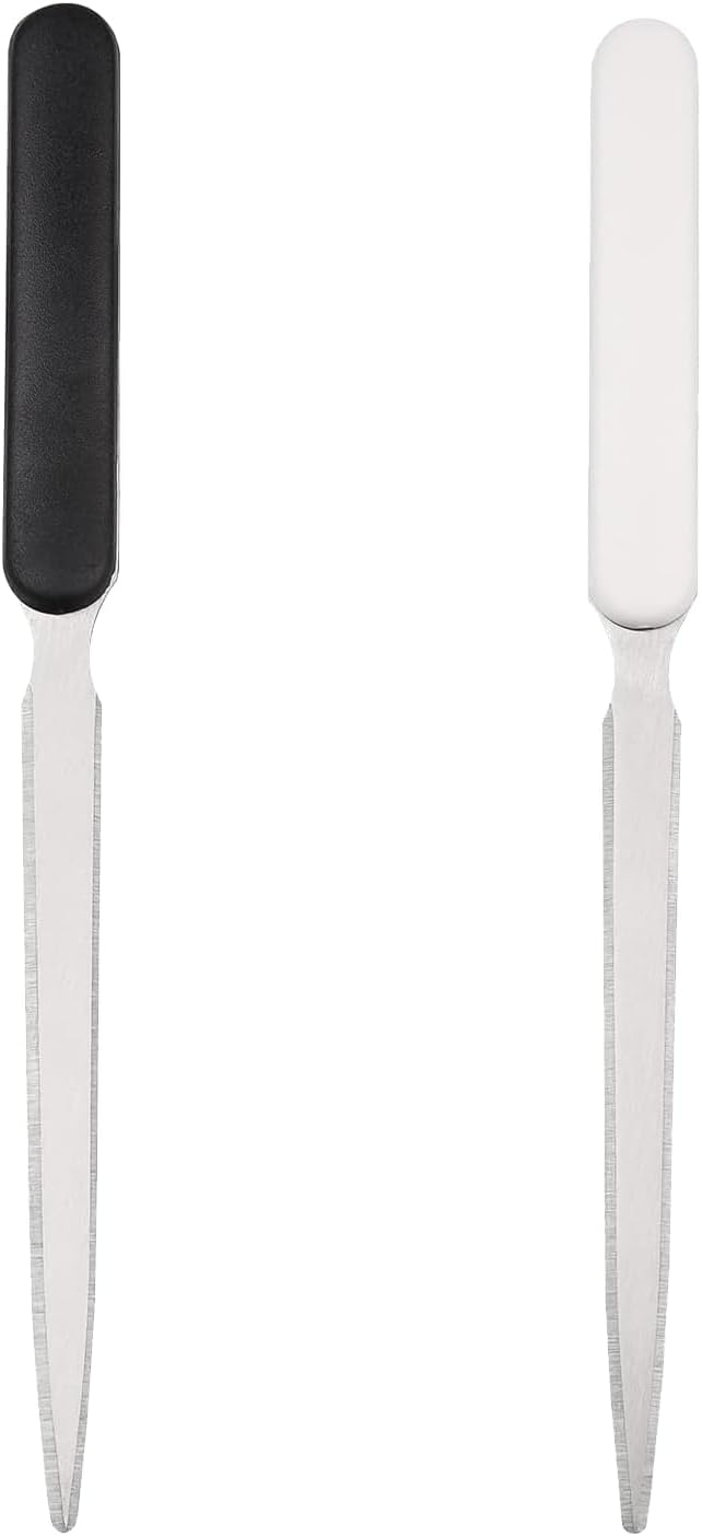 Skiennix Stainless Steel Letter Opener - Portable Plastic Handle Tool for Home & Office | 2 Pcs