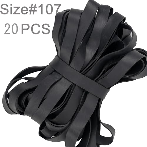 AMUU 30Pcs Large Black Rubber Bands 18cm x 15mm Thick Heavy Duty Wide