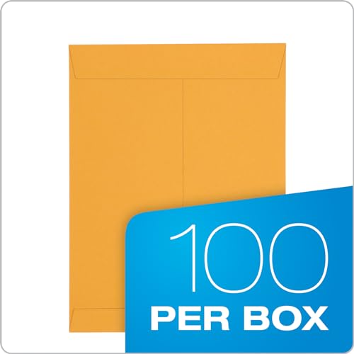 Columbian 10x13 Self Seal Catalog Envelopes Brown Kraft 28 lb 100 Pack