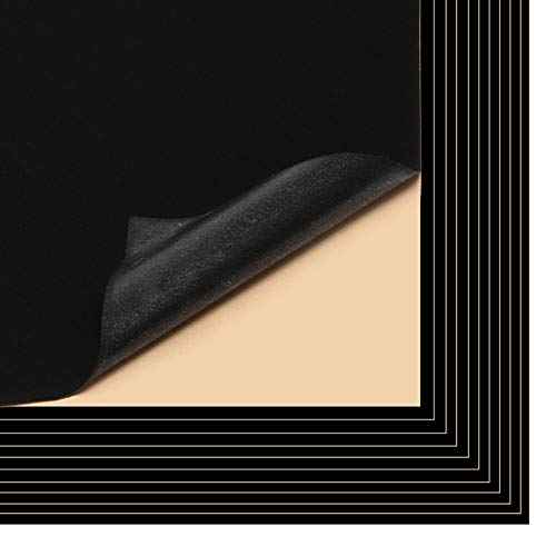 10PCS Self Adhesive Felt, DIY Self Adhesive Fabric for Art & Crafts, Peel and Stick Felt for Drawer and Jewelry Box Felt Liner, A4 Size (8.3" x 11.8", Black)