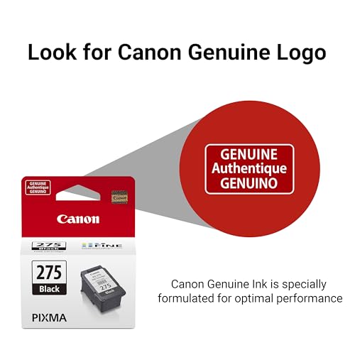 Canon PG-275 Black Ink Cartridge - Pack of 1 for TS3520/3522/3720 Series