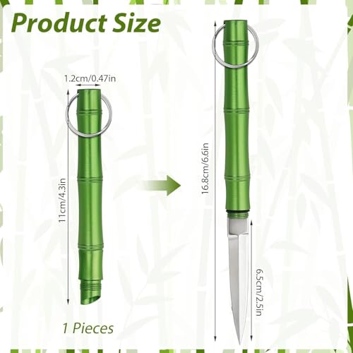 FENNIDICE Bamboo-Inspired Letter Opener with Detachable Steel Blade Portable Envelope Cutter