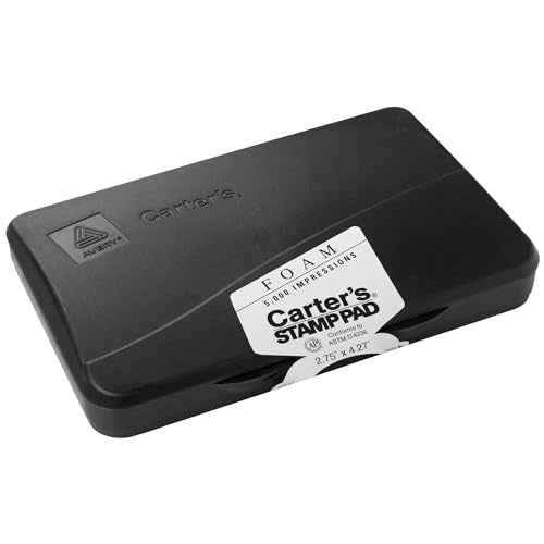 Avery Carter's Foam Stamp Pad, 2.75 x 4.25 Inch, Black, 1 Pad (21381)