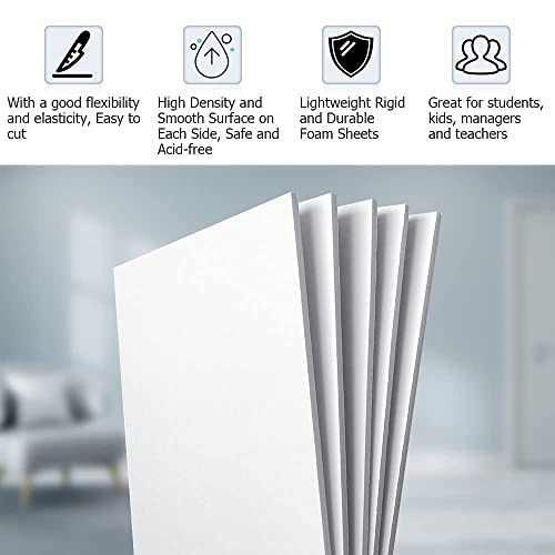 30 Pcs White Foam Boards 10x8 Inch Thick Poster Boards for Art Crafts Presentations