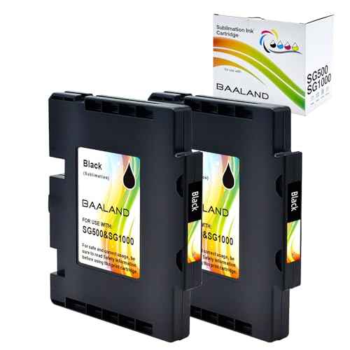 Compatible Sawgrass SG500 Sublimation Ink Black 2-Pack for Sawgrass SG500 SG1000 Sublimation Printer - High Capacity, Upgraded Chip, No AB Serial Number
