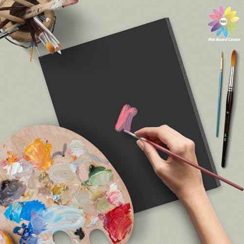 Mat Board Center, 12 Pack 12x18 Black Foam Boards, Acid Free Foam Core Board, 1/8 inch Thick