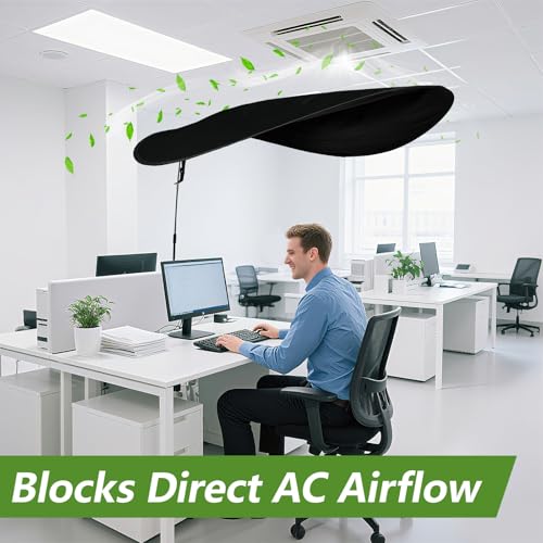 55-Inch Adjustable Desk Shade for Overhead Light & Airflow (CKAGF 55IN)