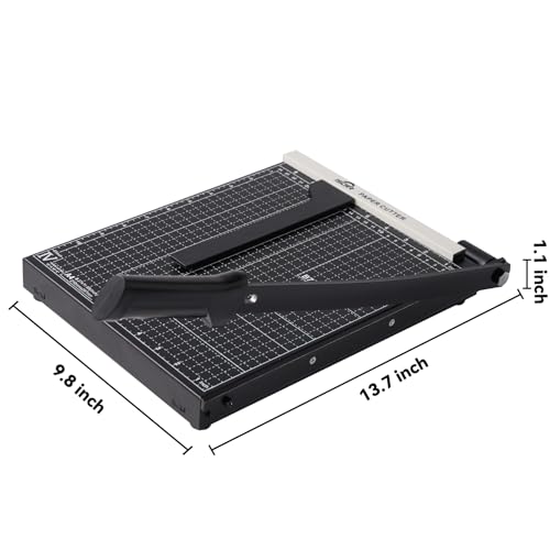 ISDIR 12 Inch Paper Trimmer with Safety Lock & Side Ruler - Black 5