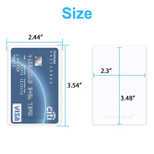 10 Pack Medicare Card Protector Sleeves 6 Mil Clear PVC Wallet Size