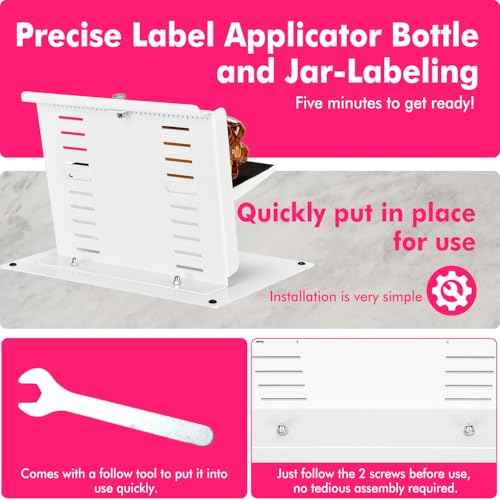 TOPOWN Precise Label Applicator Bottle and Jar-Labeling Tool for Bottle-Essential Tools for Label Makers White