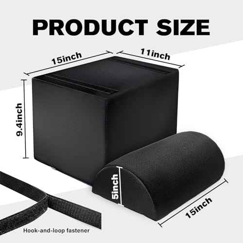 Ergonomic Adjustable Height Foot Rest for Under Desk Office & Home Comfortable Footrest with Breathable & Washable Mesh Cover Non-Slip Base Two-Layer Design