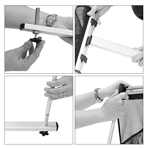 Vispronet Mesh Brochure Holder with 8 Pockets - Portable Literature Stand 1.8ft x 4.6ft