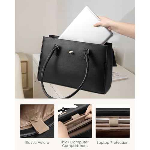LOVEVOOK Laptop Bag for Women Work Tote Messenger Bag Waterproof Business Office Professional Handbag Shoulder Bag