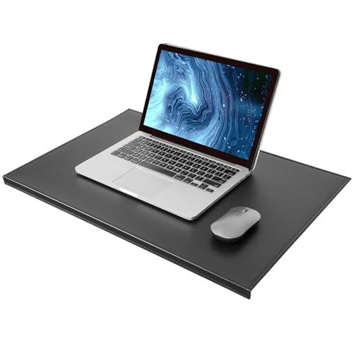 AKOZLIN 27.55¡±x 18.9" Soft PU Leather Surface Office Desk Mouse Mat Anti-Push Pad with Full Grip Fixation Lip Table Blotter Edge-Locked Protector