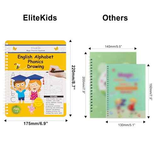Magic Practice Copybook 6 Workbooks with Disappearing Ink Pens, Reusable Handwriting Practice for Kids, Calligraphy Practice Letter Tracing Books for Kids ages 3-5 (8.7¡¿6.9in)
