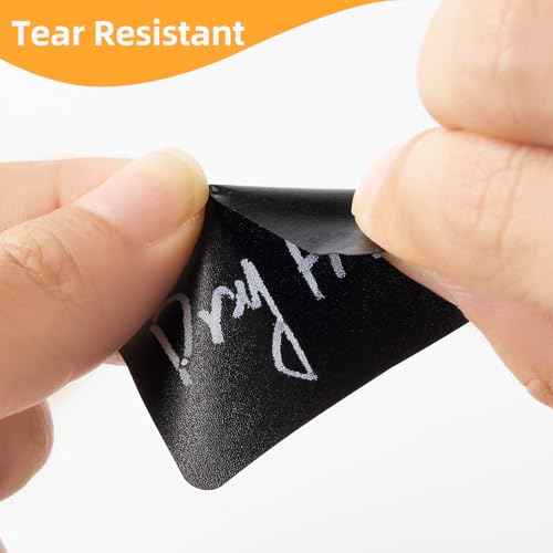 360Pcs Chalkboard Labels ? 2.1x1.4 Inch Reusable Blackboard Stickers with 2 White Erasable Chalk Markers, 12 Assorted Shapes, for Mason Jars, Food Containers, and Pantry Storage