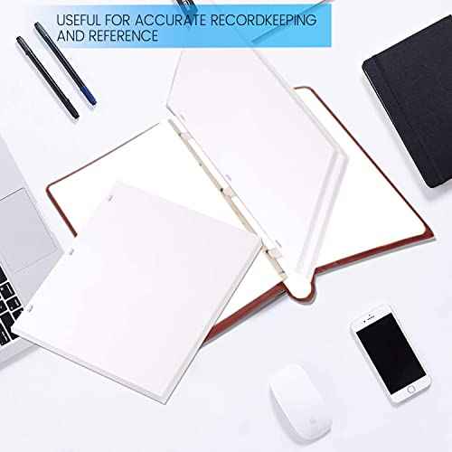 Performore 11 X 8.5 Inch Letter Size Minute Book Paper, 3 Hole Punched White Loose Leaf Minute Book Ledger Sheets, 200 Ledger Sheets for Record Keeping