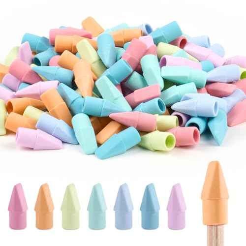 120 Pack Erasers for Kids, Sooez Pencil Top Erasers, Eraser Caps, Cap Toppers Small Cute Drawing Erasers, Classroom Must Have for Teacher & Student, Back to School Supplies