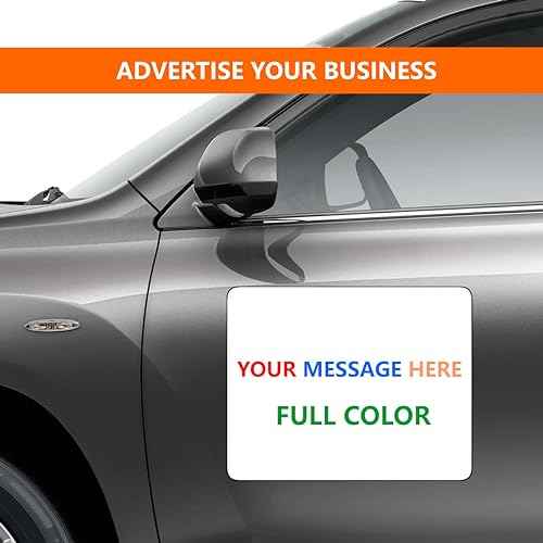 2 Pack Blank Car Door Magnet Sticker, Rounded Corners Magnetic Vehicle Sign, Perfect Magnet for Car to DIY Advertise Business and Cover Company Logo, Personalized Magnet Decal, 24x18 inch White