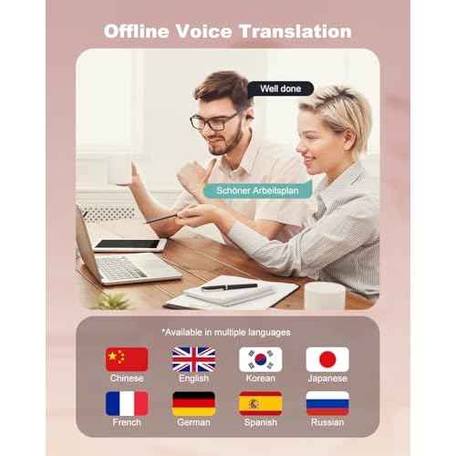 AI Translation Earbuds Real Time, 163 Languages & Accents Translator Ear Buds Aud?fonos Traductores Ingl?s Espa?ol Open Ear Earbuds Wireless Headphones for Travel Business Learning