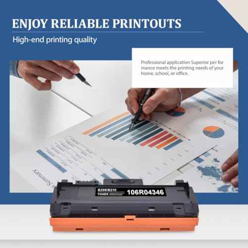 B205/B210/B215 Black Toner Cartridge (1-Pack) - Compatible 106R04346 Black Toner Cartridge Replacement for Xerox B205 B210 B215 Printer