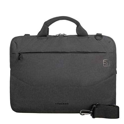 Tucano Usa Inc B-IDEALE-BK Tucano Ideale Black Slim Bag Case Laptop 15.6 & Macbook 15