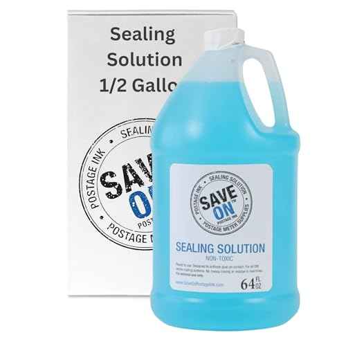 1/2 Gallon (64 oz) Compatible 608-0 E-Z Seal Sealing Solution Envelope Sealer for Mailing Systems - Envelope Seal for Effortless Sealing | Half Gallon