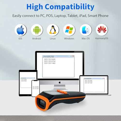 OBZ Mini 2D Bluetooth Barcode Scanner with LCD Screen Display, 3-in-1 Bluetooth & USB Wired & 2.4G Wireless Bar Code Scanner Portable QR Code Scanner for Tablet iPhone MacOS Android iOS Windows PC POS