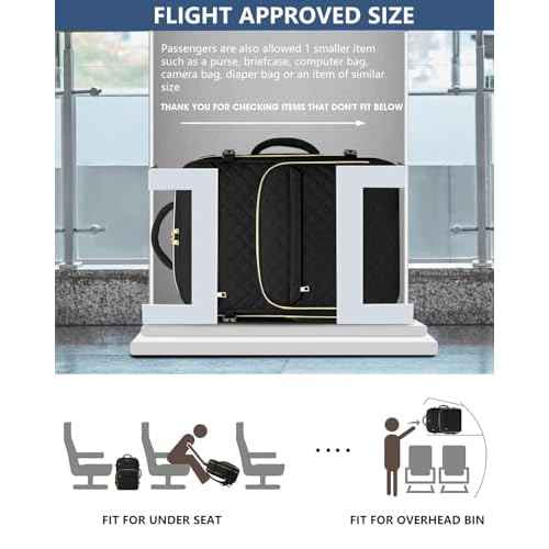 Carry On Women Travel Backpack: TSA Flight Approved Personal Item Backpacks Large 40L Waterproof Luggage Suitcase Backpack Fit 17 Inch Laptop Weekender Overnight Traveling Bag with USB Charge Black